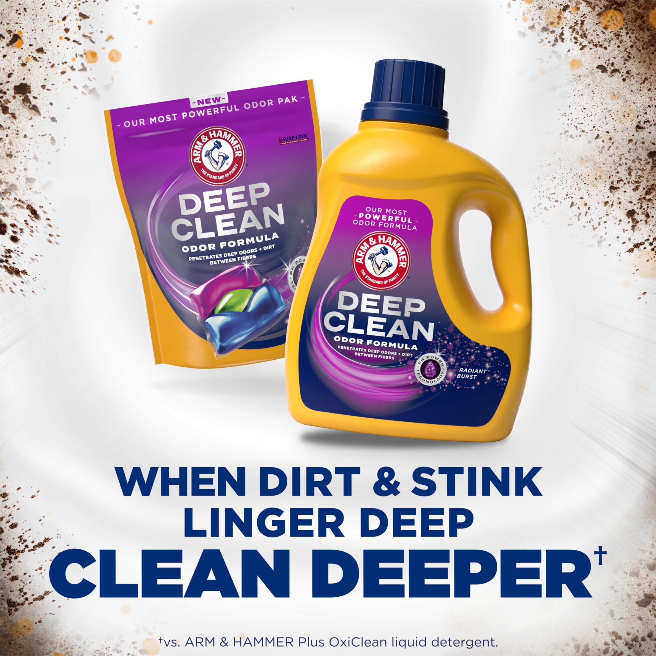 (2 pack) ARM & HAMMER Deep Clean Odor Formula, Liquid Laundry Detergent, 102 fl oz​, 68 Loads