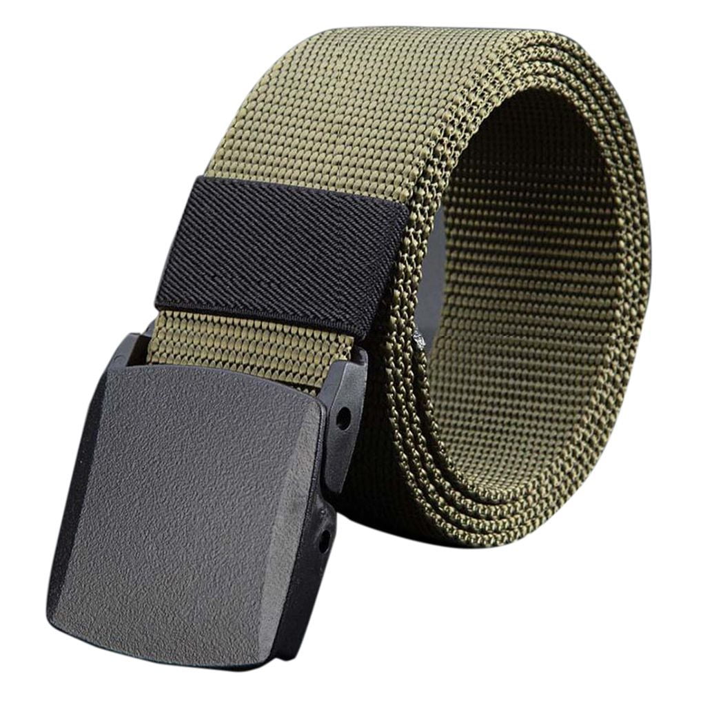 Men's Belt No metal Plastic buckle canvas outdoor belts casual jeans