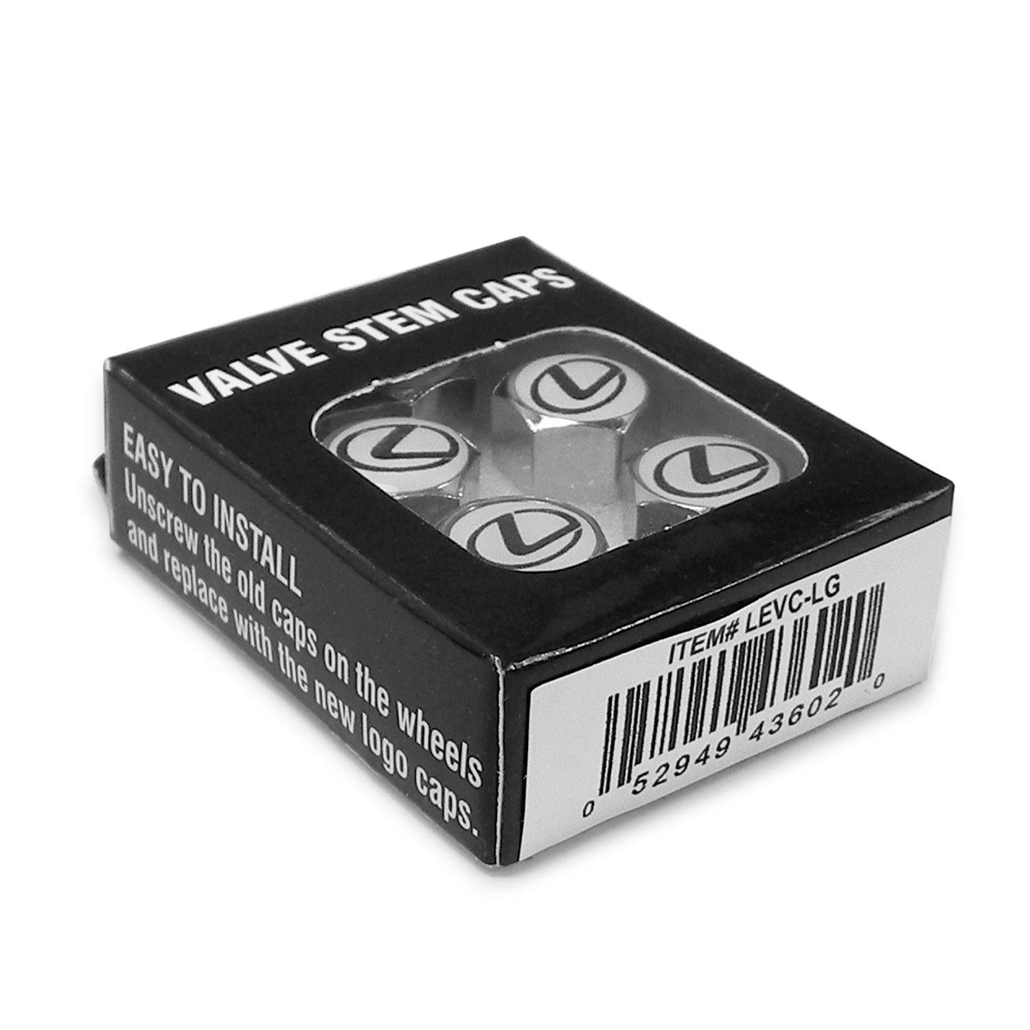 Au-TOMOTIVE GOLD Chrome Tire Stem Valve Caps Set, 5 Count