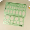 thumbnail image 3 of MasteelfCA 2PCS Transparent Plastic Draft Rulers Geometric Template Rulers Drawings Templates Measuring Rulers Math Measurement Tool for School Office (Green), 3 of 7
