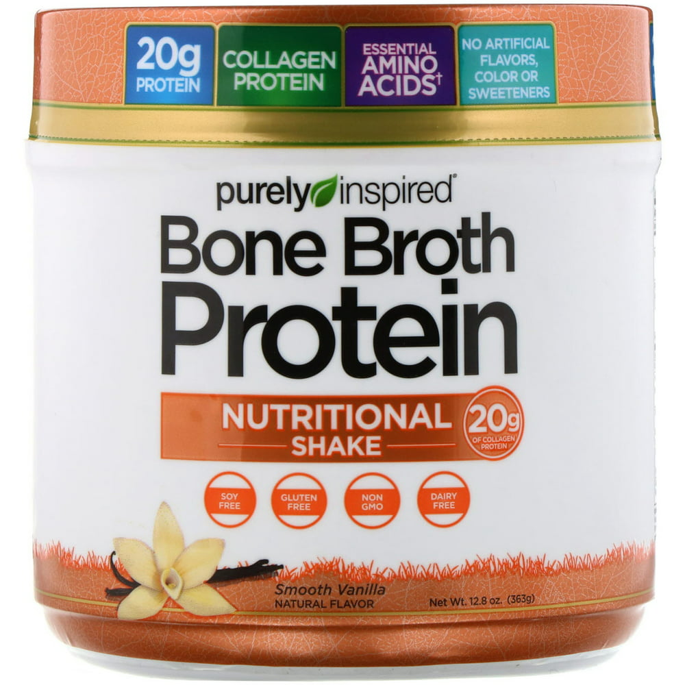 Purely Inspired Bone Broth Powder, 20g Collagen Protein, Essential ...