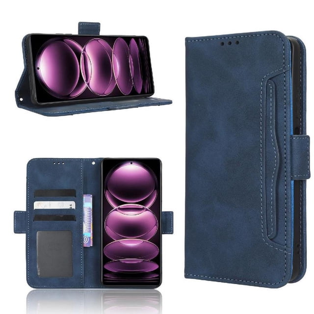 Funda Cartera Magnética para Xiaomi Redmi Note 12 PRO Plus 5G- Tarjetero Desmontable, Cuero PU, Soporte