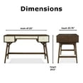 thumbnail image 2 of Adore Decor Sutton Wood Writing Desk Brown, 2 of 12