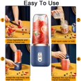 thumbnail image 4 of HLONK Personal Blender for Smoothies Juice Portable Rechargeable Mini Bullet Blenders Cup  Blue, 4 of 5
