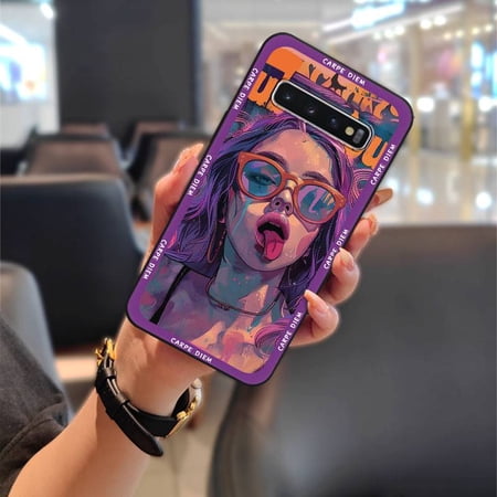 LYM-Phone Case For Samsung Galaxy S10 Plus/S10+/SM-G975N, Soft case Anti-knock Waterproof Dirt-resistant Silicone Phone Pouch Cute TPU Back Cover Durable Shockproof Fashion Design