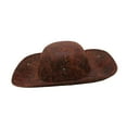 thumbnail image 3 of Segolike Pirate Hat Tricorn Hat Decor for Men Women for Roles Play Carnivals Themed Party Brown, 3 of 8