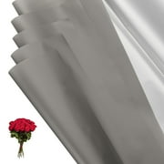 Uxcell Flower Wrapping Paper, Iridescent Double Sided Florist Packaging Gray