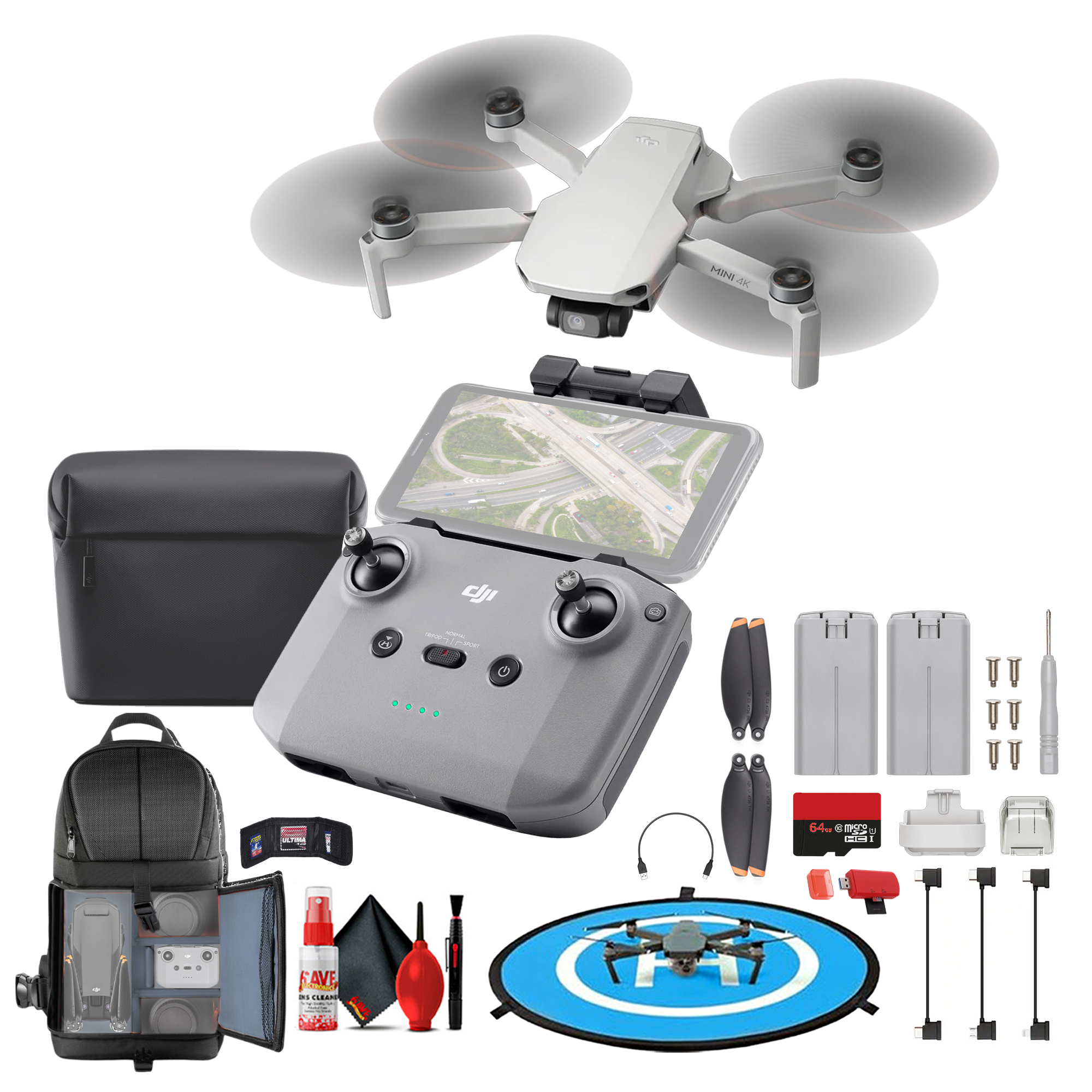 DJI Mini 3 Drone Bundle – With RC-N1 Remote, 64GB MicroSD, Shoulder Bag, Corel Software, 4K HDR, 38 Min Flight
