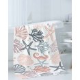 thumbnail image 3 of Coastal Ocean Towel Set of 3, Soft Microfiber Bath Towels, Hand Towel, Washcloths, Green Pink Coral Starfish Seahorse Shell Quick-Dry Absorbent Towels for Bathroom Kitchen Hotel Beach Gym Spa, 3 of 7