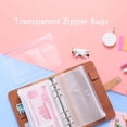 thumbnail image 4 of SEIWEI PU A6 Binder Notebook with 12Pcs Transparent Zipper Bags Hardware Binder Notebook, 4 of 8