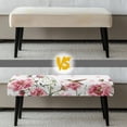 thumbnail image 5 of Jiueut Hummingbird Peony Flower Pattern Dining Bench Slipcover, Soft Seat Cushion Protector Washable Stretch Dining Bench Cover for Dining Room Living Room Kitchen, 5 of 7