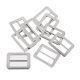 thumbnail image 2 of 6 Hebillas De Triple Deslizamiento Con Correa De Barra Fija, Deslizador, Plata, 25 X 18 Mm. Sunnimix Hebilla rectangular de triple deslizamiento., 2 of 6