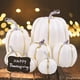 thumbnail image 4 of 7 calabazas falsas, pequeñas verduras artificiales para Halloween, hogar y otoño. Blanco, 4 of 5
