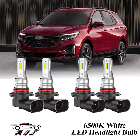 Compatible with 1996-2022 Chevrolet Express 1500 2500 3500 LED Headlight Bulbs KIT High Low Beam Combo (Pack of 4) , 6500K White 10,000LM Super Bright, Plug and Play