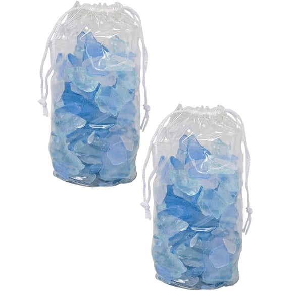 4 Pounds of Blue Sea Glass - Perfect for Aquariums, Vase Fillers, Table Scatter, Scrapbooking and Much More!