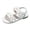 Z01-M-White, variant on enyan Girls' Sandals,Girls Sandal Dress Shoe for Toddler/Little Kid Party School Shoe,Brown,Size 13.5
