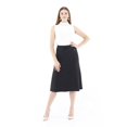 thumbnail image 1 of Women’s High Waist Black Midi Skirt with Special Belt Design, 1 of 6