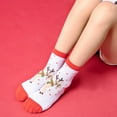 thumbnail image 3 of zbxnLI 5 Pairs Toddler Boys Girls Christmas Socks Cute Xmas Printed Cotton Crew Socks for Kids, 3 of 9