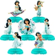 Jasmine Aladdin Princess Centerpieces Honeycomb Table Toppers Decorations for Photo Props Birthday Party Decor Supplies