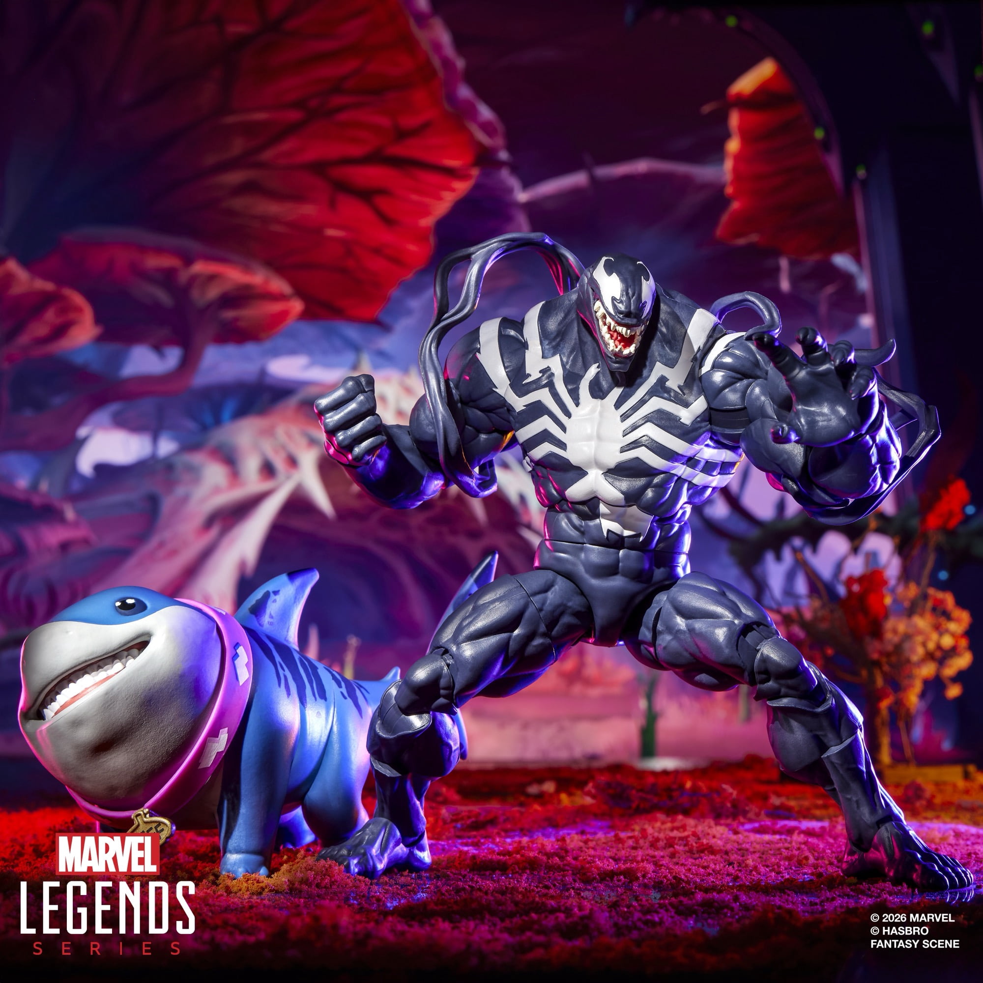 Marvel Legends Series Marvel Rivals Venom & Jeff the Land Shark 6-Inch Action Figures