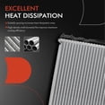 thumbnail image 5 of A-Premium Engine Coolant Radiator with Transmission Oil Cooler Compatible with Toyota Corolla 1984 1985 1986 1987 L4 1.6L Automatic trans. Replace# 1641015210, 1641015231, 5 of 8
