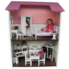 Two Story Wooden Fold & Store Doll Town House For 18 Inch Dolls, Furniture & Accessories
