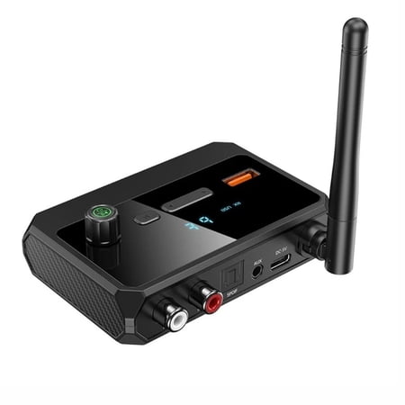 Bluetooth 5.3 Audio Receiver Adapter for Home Stereo RCA AUX Optical USB Music Player with LCD Display Wireless Audio Receiver for Speakers AV Receivers Car Stereo Home Theater