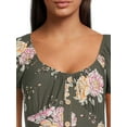 thumbnail image 4 of No Boundaries Juniors High Low Dress with Short Sleeves, Sizes XS-3XL, 4 of 5
