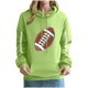 thumbnail image 1 of Heisall Womens Hoodies Rugby Print Pocket Drop Shoulder Long Sleeve Tops Fashion Casual Pullover Hooded Sweatshirts, 1 of 3