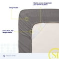 thumbnail image 2 of Sweet Home Collection 1800 Thread Count Extra Deep 21" Pocket 4 Piece Sheet Set Cal King Gray, 2 of 5
