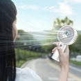 thumbnail image 6 of Holloyiver Portable Mini Handheld Fan, USB Rechargeable Small Pocket Fan, 3 Speeds Personal Small Hand Fan for Travel/Summer/Concerts/Lash, Gifts for Women (White), 6 of 6