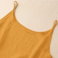 thumbnail image 5 of Yellow Cotton Linen Camisole Tops for Women Spaghetti Strap Loose Fit Tank Top Summer Casual Sleeveless Shirts, 5 of 6