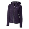thumbnail image 2 of Women's Cutter & Buck Heather Purple Northwestern Wildcats Mainsail Sweater-Knit Full-Zip Hoodie, 2 of 3