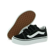 Vans; Unisex Kids Old Skool Laceless Skate Shoes Black, White, 3.5