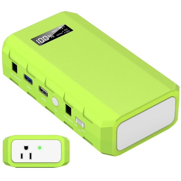 Powkey Estación de energía portátil con salida de CA, batería externa de 65 W/110 V, paquete de energía de 24000 mAh/88,8 Wh, fuente de alimentación portátil de respaldo para tienda de campaña al aire