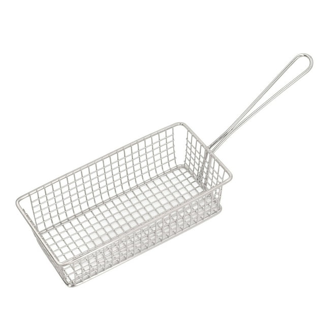 Stainless Steel Deep Fryer Basket, Multifunctional High Temperature Resistant Frying Basket for Frying Chips Chicken Fish Fries