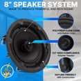 thumbnail image 3 of Pyle PDIC8LT 8 Inch 70 Volt 600 Watt In Ceiling Wall Flush Mount Speaker System, 3 of 9