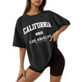 thumbnail image 2 of California Los Angeles T Shirts for Women 2025 Short Sleeve Crewneck Oversized Casual Graphic Tshirt Womens T Shirts, 2 of 5