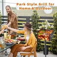 thumbnail image 6 of Park-Style Outdoor BBQ Charcoal Grill, Cooking Grate and Post for Camping or Backyard, 16inx16in, 6 of 7