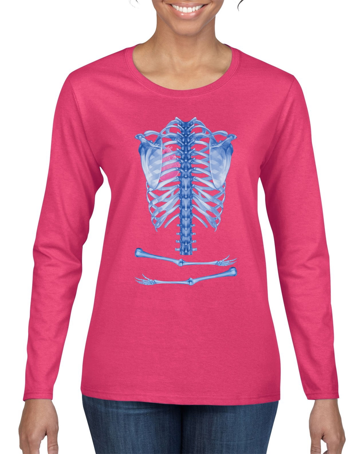 skeleton long sleeve shirt womens