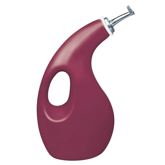 Rachael Ray Ceramics EVOO Dispensing Bottle, Burgundy