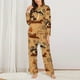 thumbnail image 2 of Fotbe Brown Mushrooms Conjunto de Pijama de Manga Larga para Mujer con Estampado, Ropa de Dormir de 2 Piezas, Conjunto de Casa Suave y Cómodo con Bolsillos-Large, 2 of 7