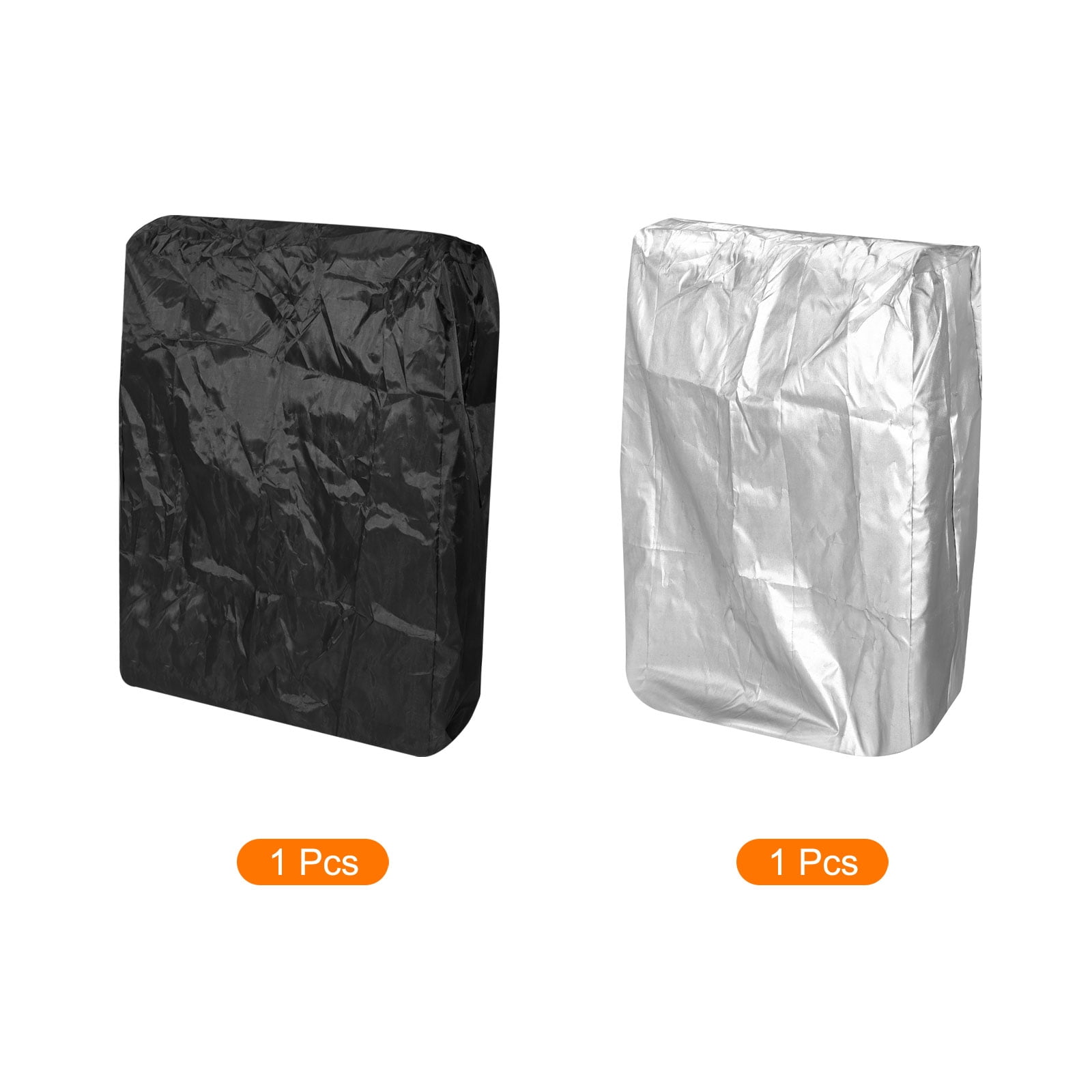 Unique Bargains Waterproof Outdoor Furniture Folding Chairs Covers Black Silver 2 Pack