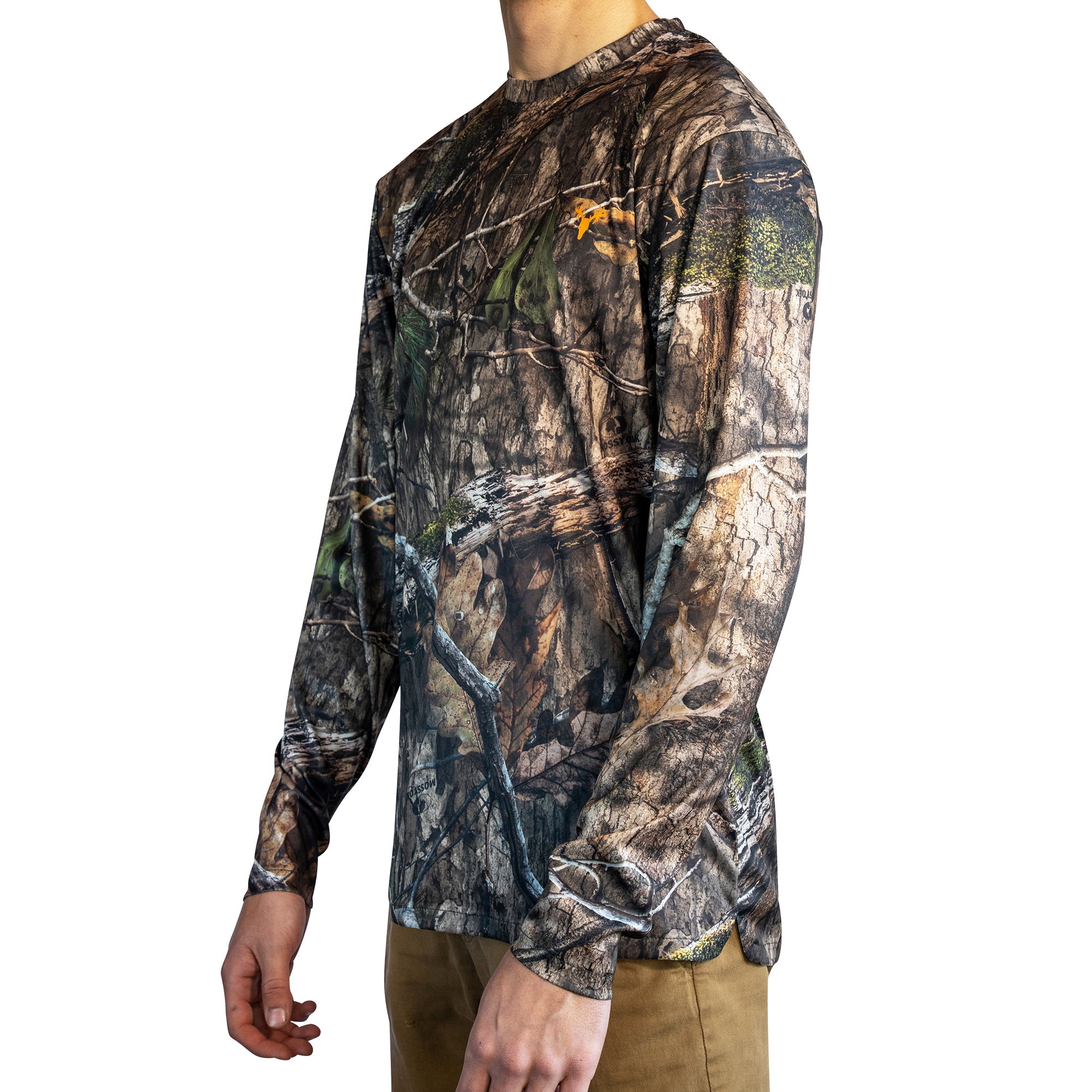 HOT SHOT Men's Camo Hunting Lightweight Performance Long Sleeve Shirt - Mossy Oak Country DNA, 2X-Large