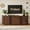 Walnut, variant on TV Stand for TVs up to 70", Fluted Tambour-Style Door Media Console, Adjustable Shelves, Cable Management, Mid Century Farmhouse, Walnut
