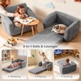 thumbnail image 5 of Kids Sofa,Foldable 2 in 1 Kids Couch,Toddler Chair Baby Convertible Sofa for Boys and Girls ,Gray, 5 of 7
