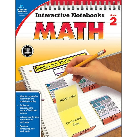 Interactive Notebooks: Math, Grade 2 (Paperback)
