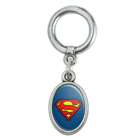 Superman Classic S Shield Logo Shoe Sneaker Shoelace Oval Charm Jewelry