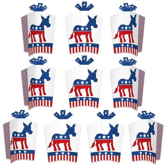 Big Dot of Happiness Democrat Election - Table Decorations - Democratic Political Party Fold and Flare Centerpieces - 10 Count