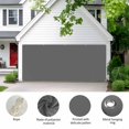 thumbnail image 2 of Pure Dark Grey Garage Door Cover Banner 7 x 16 FT, Simple Solid Color Garage Door Curtains Backdrop with Grommets for Indoor Outdoor Wall Party Porch Yard Decorations Background, 2 of 9